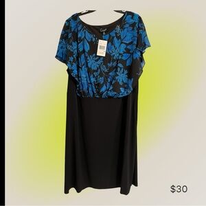 Beautiful, tealblue  cocktail dress size 24.